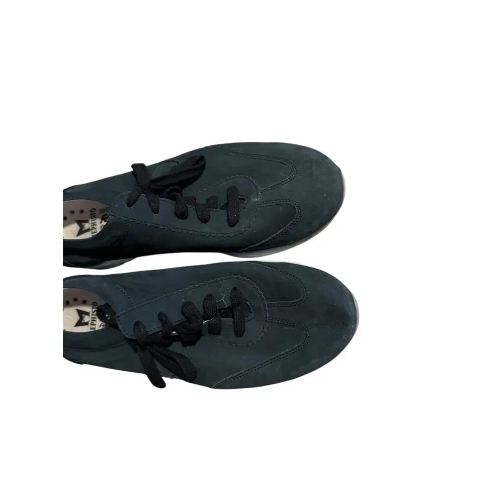 Mephisto Blue Leather Sneakers Women’s 7.5 - Picture 3 of 8